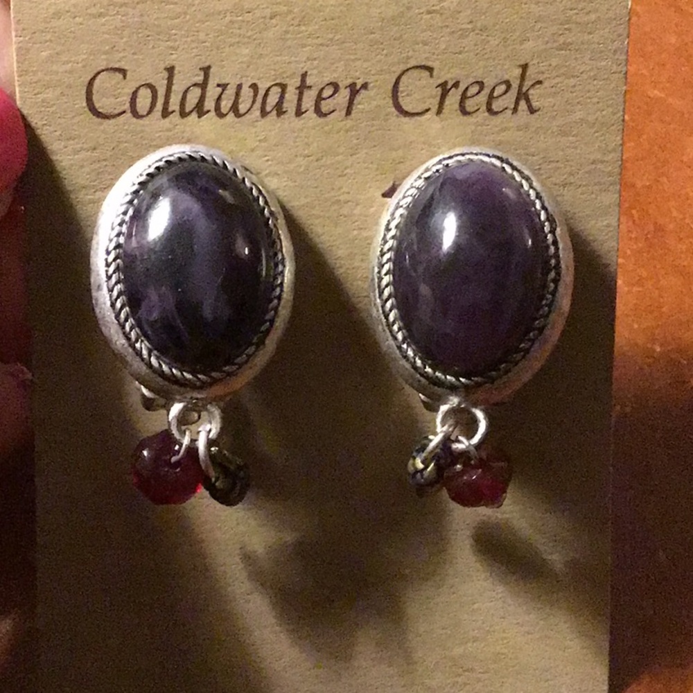 genuine stone clip on earrings Sale 3 for $20 NWT